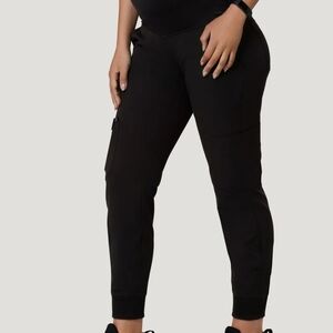 Mandala Maternity Joggers Black